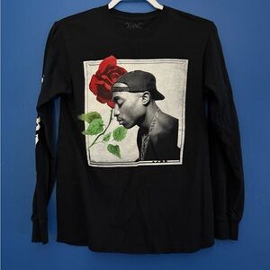 Black Long Sleeve Tupac Shakur Tee